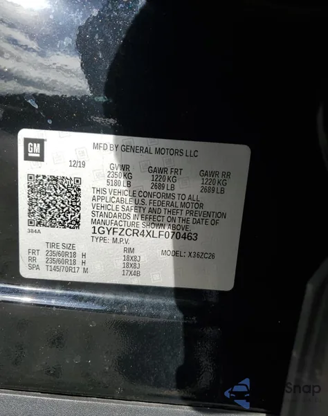 2020 Cadillac Xt4 Premium Luxury from USA, damaged, VIN 1GYFZCR4XLF070463